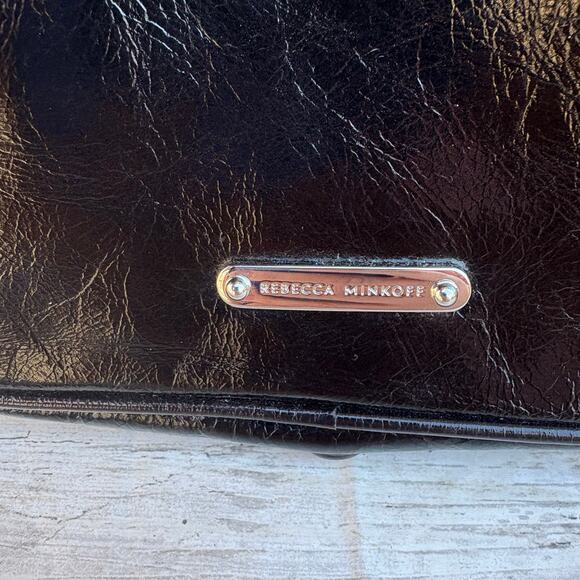 NEW Rebecca Minkoff Blythe Black Leather Shearling Belt Bag Fanny Pack Dog Clip - Picture 9 of 16